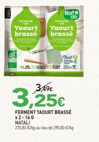 naturéO FERMENT YAOURT BRASSÉ offre