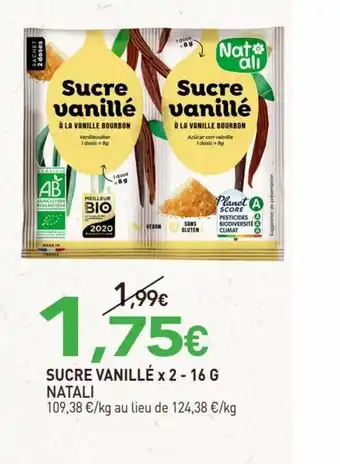 naturéO SUCRE VANILLÉ x 2 - 16 G offre