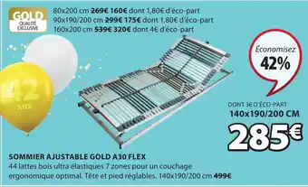 JYSK Sommier Ajustable Gold offre