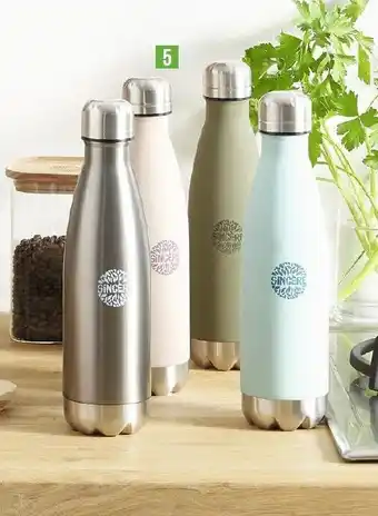 Géant Casino 5 Bouteille isotherme 50cl en inox offre