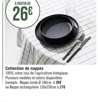 Collection de nappes