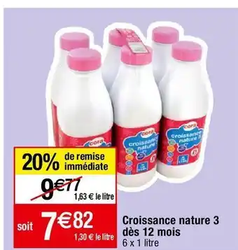 Migros Lait de croissance cora offre