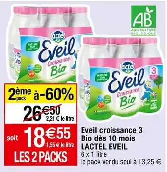 Migros Lait de croissance lactel offre