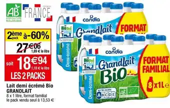 Migros Lait demi-écrémé offre