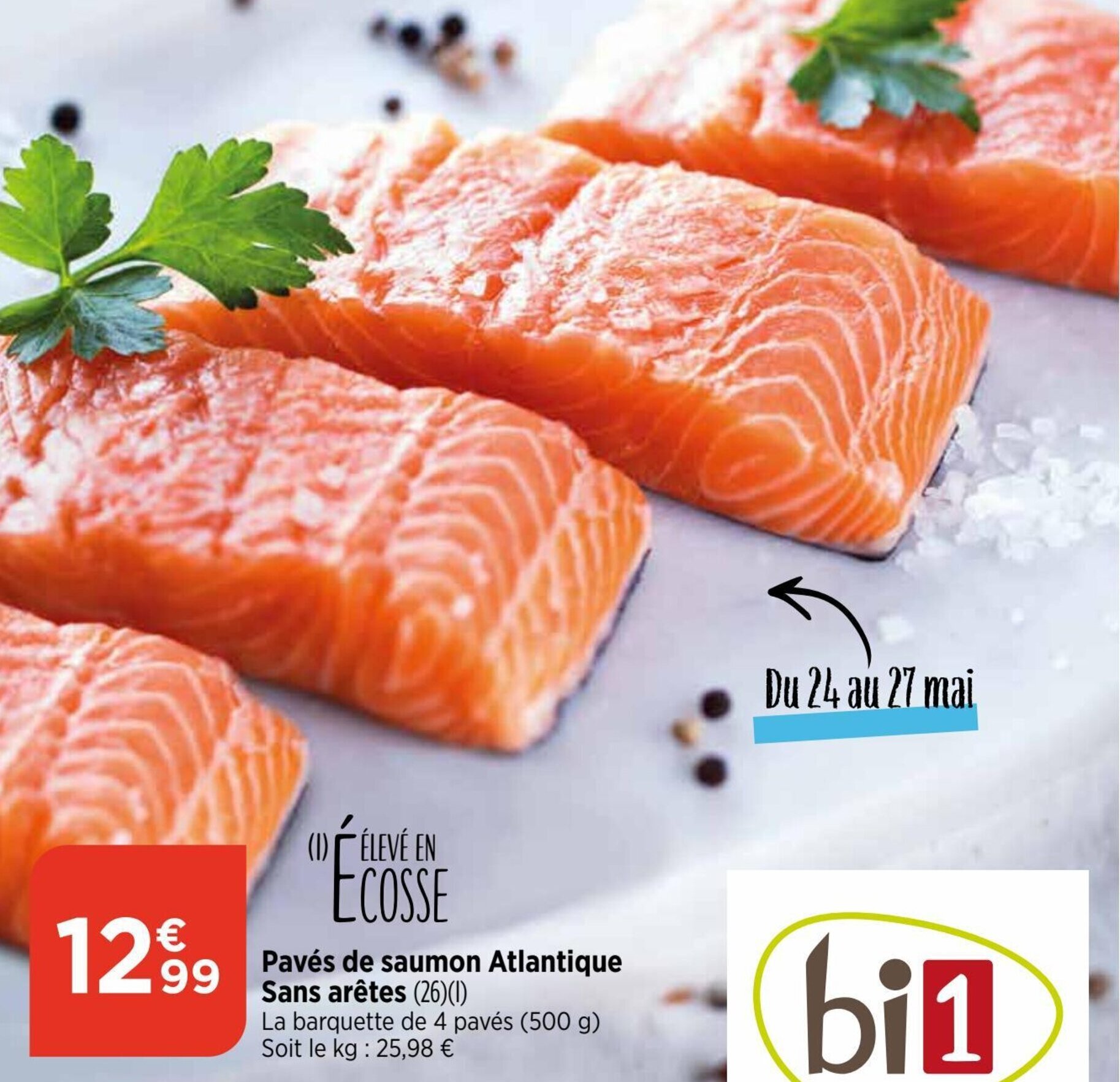 Bi1 Pavés de saumon Atlantique Sans arêtes (26)(1) offre