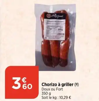 Bi1 Chorizo à griller (M) Doux ou Fort offre