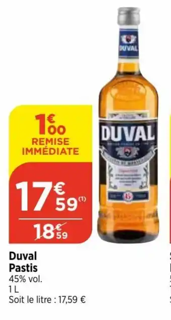 Bi1 Duval Pastis offre