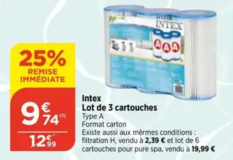 Bi1 Intex Lot de 3 cartouches offre