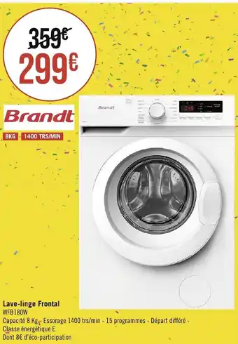 Géant Casino Lave-linge Frontal offre