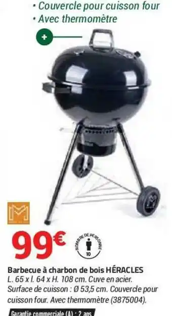 Bricorama Barbecue à Charbon De Bois Héracles offre