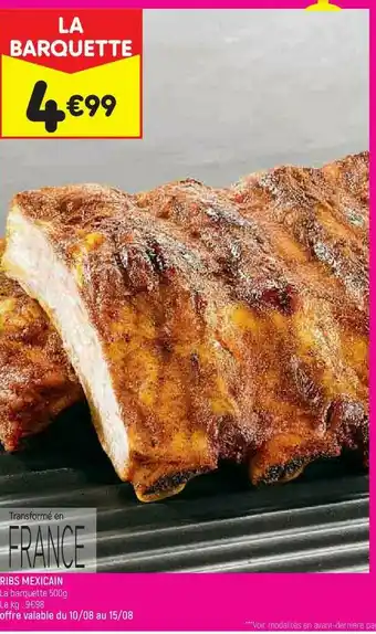 Leader Price Ribs Mexicain offre