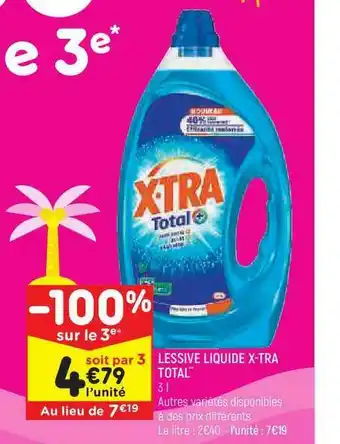 Leader Price Lessive Liquide X-tra Total offre