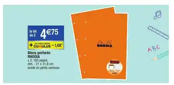 Blocs Perforés Rhodia