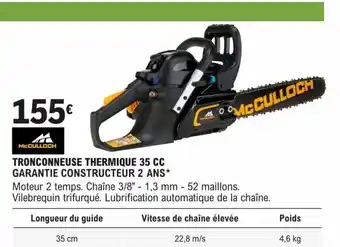 E.Leclerc Brico TRONCONNEUSE THERMIQUE 35 CC GARANTIE CONSTRUCTEUR 2 ANS* offre