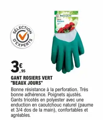 GANT ROSIERS VERT "BEAUX JOURS"