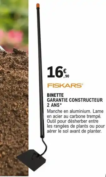 E.Leclerc Brico BINETTE GARANTIE CONSTRUCTEUR 2 ANS* offre