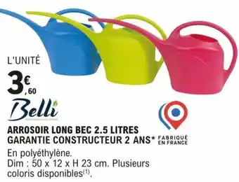 E.Leclerc Brico ARROSOIR LONG BEC 2.5 LITRES GARANTIE CONSTRUCTEUR 2 ANS* offre