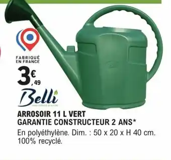 ARROSOIR 11 L VERT GARANTIE CONSTRUCTEUR 2 ANS*