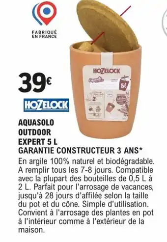 E.Leclerc Brico AQUASOLO OUTDOOR EXPERT 5 L offre