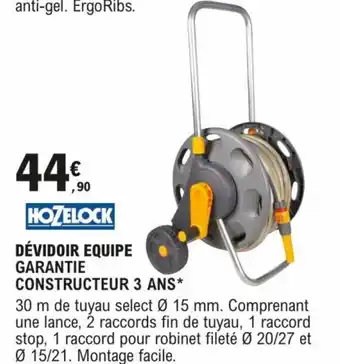E.Leclerc Brico DÉVIDOIR EQUIPE GARANTIE CONSTRUCTEUR 3 ANS* offre