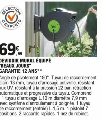 DEVIDOIR MURAL ĂQUIPĂ "BEAUX JOURS" GARANTIE 12 ANS**