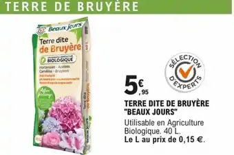 E.Leclerc Brico TERRE DITE DE BRUYÈRE "BEAUX JOURS" offre