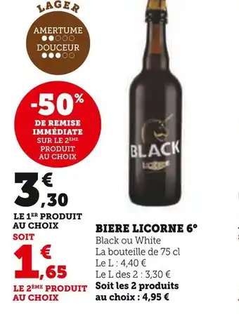 U Express Licorne biere 6° offre