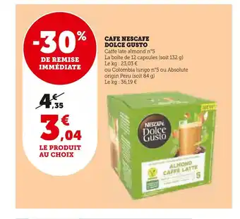 U Express Nescafe cafe nescafe dolce gusto offre