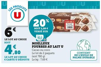 U Express U moelleux fourres au lait offre