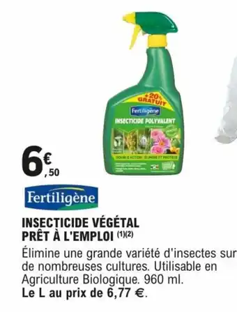 E.Leclerc Brico INSECTICIDE VÉGÉTAL PRÊT À L'EMPLOI (1) (2) offre