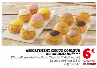 U Express Assortiment choux couleur ou gourmand offre