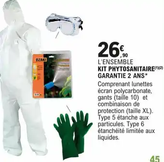 KIT PHYTOSANITAIRE(Âč)(2) GARANTIE 2 ANS*