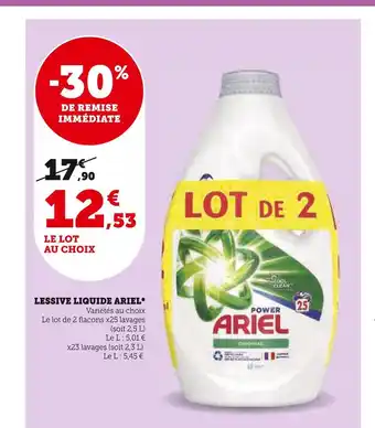 U Express Ariel lessive liquide * offre