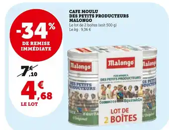 U Express Malongo cafe moulu des petits producteurs offre