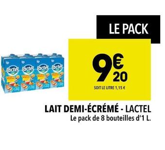 Supeco Lactel lait demi-écrémé offre