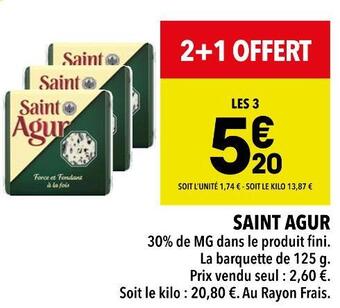 Supeco Saint agur saint agur offre