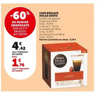 U Express Nescafe cafe dolce gusto offre