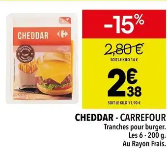 Supeco Carrefour cheddar offre