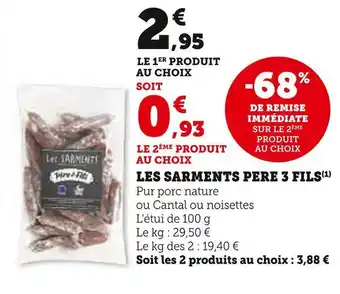 Pere 3 fils les sarments