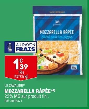 ALDI Le cavalier mozzarella râpée offre