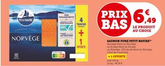 Super U Petit navire saumon fumé offre