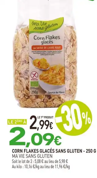 naturéO Ma vie sans gluten corn flakes glacés sans gluten offre