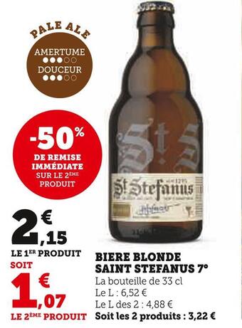 Super U Saint stefanus biere blonde 7° offre