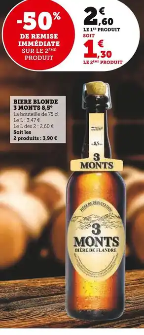 3 monts biere blonde 8,5°