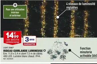ALDI Light zone rideau guirlande lumineuse offre