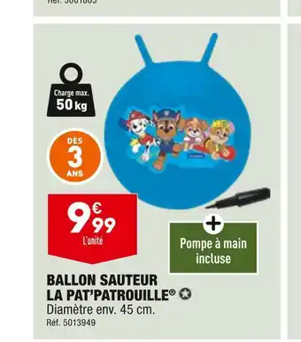ALDI La pat’patrouille ballon sauteur offre