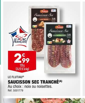 Le flutiau saucisson sec tranché