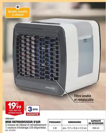 ALDI Ambiano mini refroidisseur d’air offre