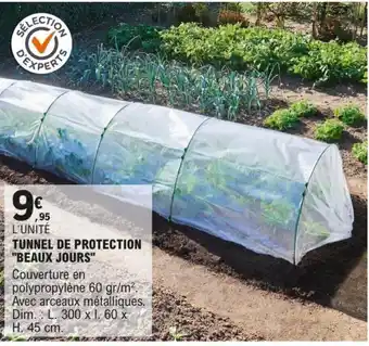 E.Leclerc Brico TUNNEL DE PROTECTION "BEAUX JOURS" offre