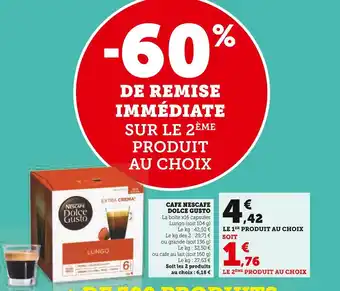 Hyper U Nestlé cafe nescafe dolce gusto offre